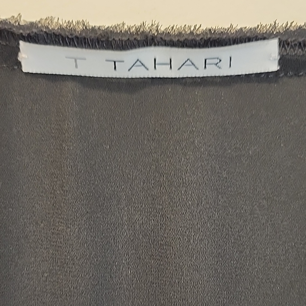 T Tahari Black Lace Blouse - Picture 2 of 8